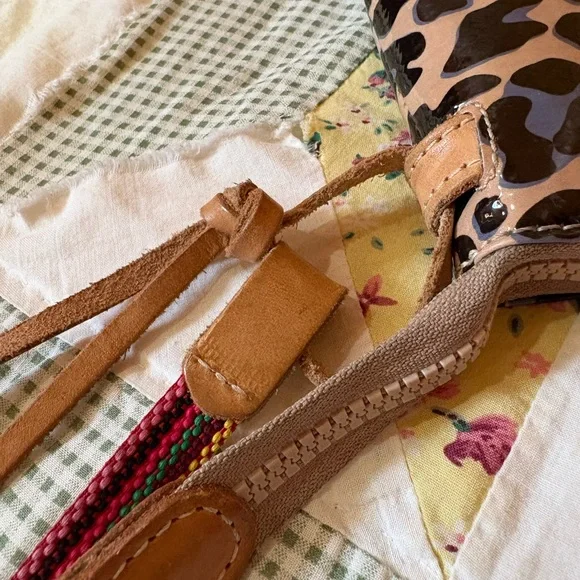 Consuela Leopard Crossbody Bag with Pink and Tan Strap - Picture 9 of 16